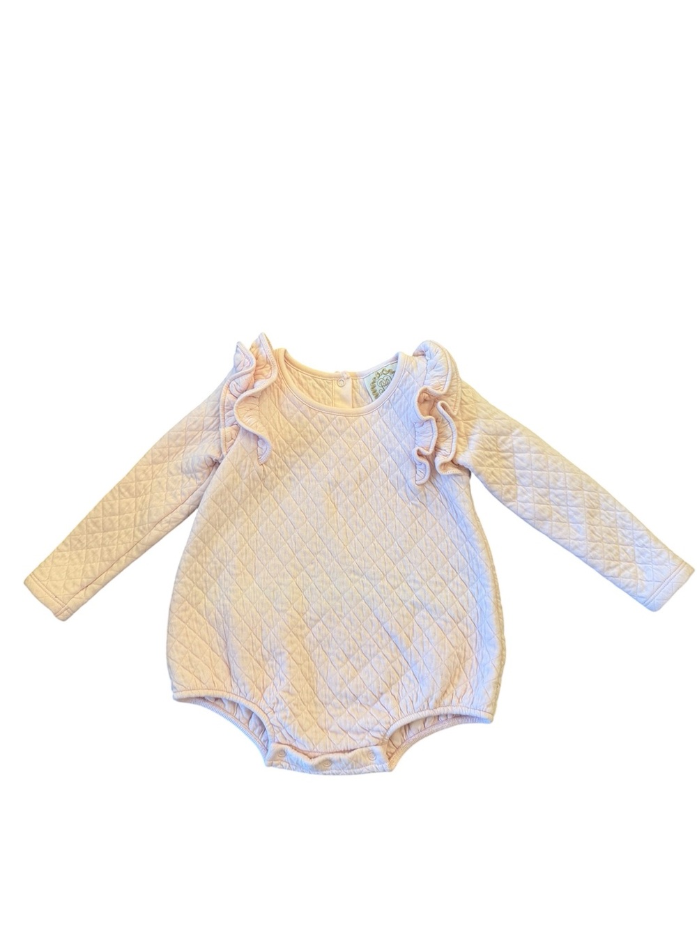 Beaufort Bonnet 2t Quilted Long-Sleeve One-Piece Romper in Light Pink. NWOT